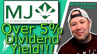 Over 5% Dividend Yield with MJ stock!! | ETFMG Alternative Harvest ETF | Cannabis | Dividend Stocks