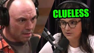 She turned into a stuttering MESS after Joe Rogan challenged her!