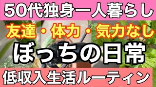 【低収入50代独身ひとり暮らしのぼっちリアル日常生活VLOG】お金をかけずに楽しむ方法　#独身　#アラフィフ #一人暮らし #節約  #fire #50代  #60代 #食生活　#自炊　 #vlog