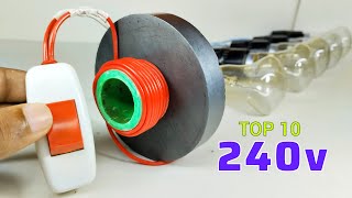 Most Powerful Top 10 invention Generator at Home with Coper wire use Magnet