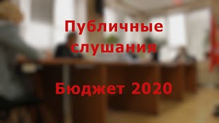 Публичные слушания. Отчет по бюджету 2020.