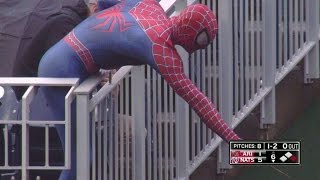 Spider-Man takes in game at Nationals Park!!