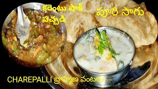 how to make current shock pachadi  puri sagu   కరెంటు షాక్ పచ్చడి  పూరి సాగు