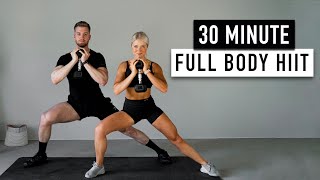 30 MIN FULL BODY CRUSHER - HIIT WORKOUT with weights, dumbbells I no repeat I stronger together