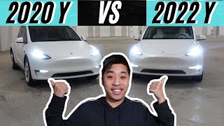 Tesla model Y 2020 vs 2022