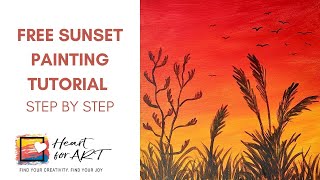 Free Sunset Painting Tutorial