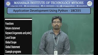 Functions in Python | 18CS55 PYTHON | Vth Sem | CSE | Module 1 | Session 05