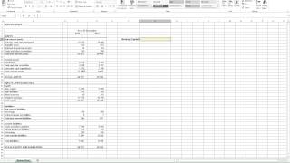 Calculating Working Capital in Excel