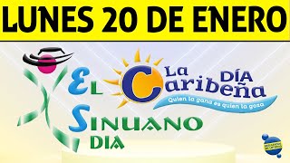 Resultados CARIBEÑA y SINUANO DIA del Lunes 20 de Enero de 2025  CHANCE 😱💰🚨🔥🍀