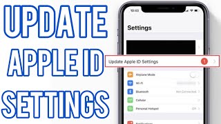 Update Apple ID Settings/ How To Update Apple ID Settings on IPhone iOS16