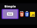 Simple Modal Popup in HTML CSS and JavaScript
