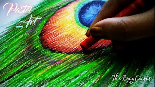 Peacock Feather Drawing - Janmasthami Drawing in 2020 / Oil Pastel Drawing / Lockdown Drawing