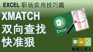 EXCEL XMATCH高效双向定位数据 快准狠 详解XMATCH 函数双向定位查找数据 实际案例详解 #excel技巧 #excel