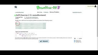 Exercise 2.13 (nestedNumbers2) Java Tutorial || Practice-It