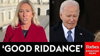 Marjorie Taylor Greene Takes Parting Shot At Biden Moments Before Trump's Inauguration