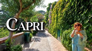 Capri Virtual Walk, October 2023 in Italy - tourists, crowds, sunny weather