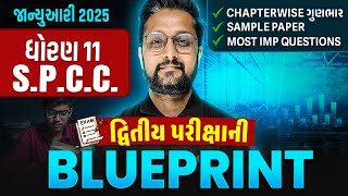 Std 11 SPCC દ્વિતીય પરીક્ષા Blueprint 2025 | With Sample Paper \u0026 Most IMP Questions