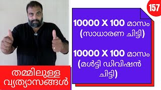 10000 x 100 മാസം മൾട്ടി ഡിവിഷൻ / സാധാരണ ചിട്ടി വ്യത്യാസങ്ങൾ II MALAYALAM VLOG 157