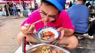 泊里大集海鲜烩饼，80元满满一锅海鲜#寻味 #大集美食 #科班吃货