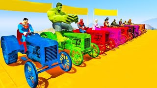 Мультики Про Цветные  Машинки  с Веселыми Супергероями и Человек Паук Детские Песенки для Малышей