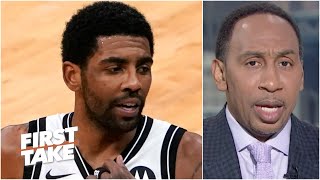 Kyrie Irving responds to being fined for not talking to the media. Stephen A. reacts | First Take