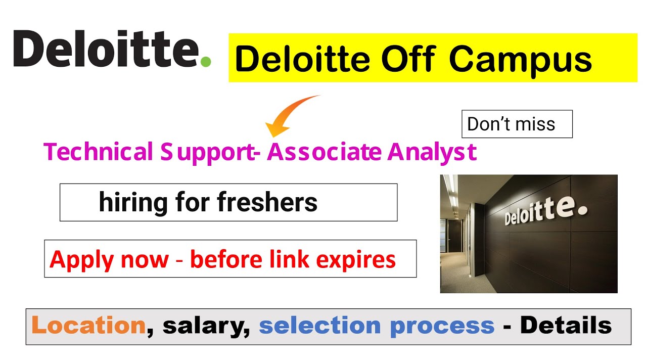 Deloitte Off Campus - Associate Analyst, Salary,location, Selection ...