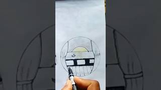 how to draw easy scenery কিভাবে সহজ দৃশ্য আঁকতে হয় #how to draw #how to draw easy scenery #shorts