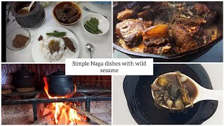 Simple Naga dishes with Perilla|smoked pork|bamboo shoot King chilli|Nagaland|North East India