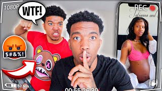 PUTTING MY BROTHERS PREGNANT GIRLFRIEND ON MY LOCK SCREEN! *BAD IDEA*