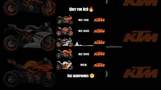 KTM RC Series Sound Comparison😱🤯#ktm #rc8 #rc390 #rc250 #rc200 #rc125 #superbike #stock #exhaust