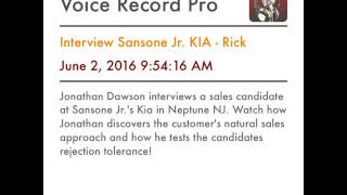 Sellchology Candidate Interview Sansone Jr. KIA - Rick