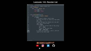Leetcode 143. Reorder List in Python | Python Leetcode | Python Coding Tutorial | Python Coding ASMR