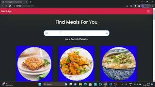 Meals App coding ninjas frontend skill test group 2