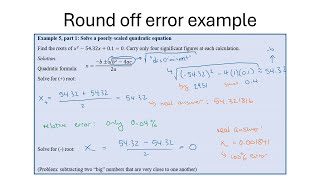 Round off Error Example