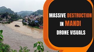 Mandi | Himachal Pradesh | Drone Visuals | Many houses destroyed due to heavy rain | News9