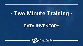 Two Minute Training - Data Inventory
