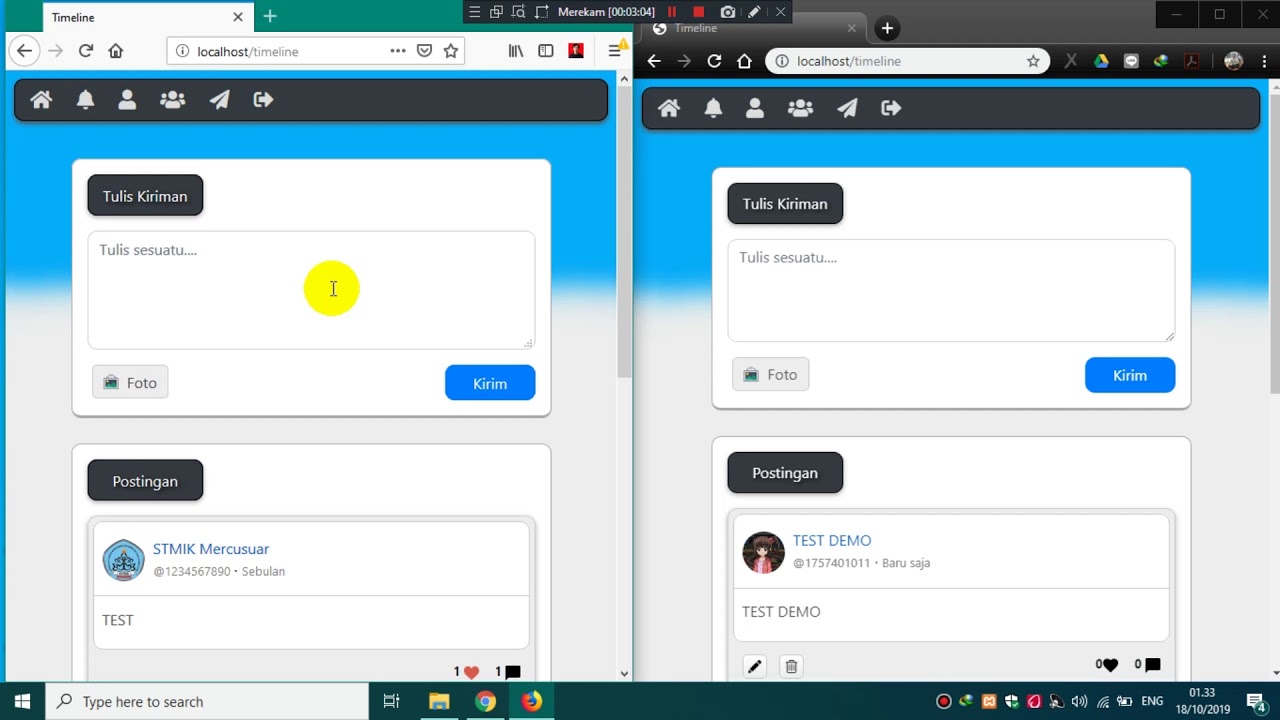 Aplikasi Chat Realtime Berbasis Web Menggunakan CodeIgniter - YouTube