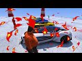 🤪 Şımarık laraki ailesi arabalar buzlu uçma parkurunda 🤪 gta 5