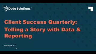 Telling a Story with Data and Reporting Webinar