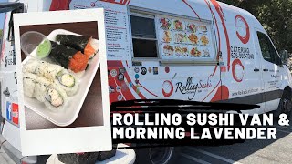 Mr PuniChan eats from the Rolling Sushi Van \u0026 Morning Lavender food trucks