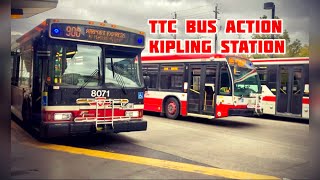 Toronto TTC Kipling Subway Station Bus action! 10/18/2022