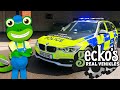 Gecko and The Police Car - Gecko's Real Vehicles | Educational Videos for Kids