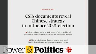 Globe and Mail says a CSIS report details Beijing's plan to support Liberals