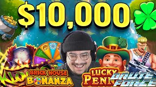 Chasing BIG WINS on a Bunch of DIFFERENT Slots, – $10,000 Slot Session! (BONUS BUYS)