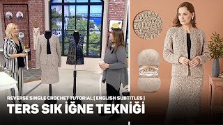 Alize Angora Gold ile Ters Sık İğne Tekniği - Reverse Single Crochet Tutorial