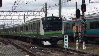 JR線 東神奈川駅 京浜東北線・横浜線 E233系 停車