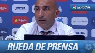 Rueda de prensa de Abelardo tras el RCD Espanyol (1-2) Sporting de Gijón