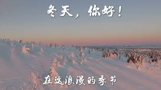 冬天，你好｜好听的歌曲｜美丽的背景视频，雪地