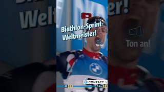 Wahnsinns-Finale im Biathlon-WM-Sprint | Sportschau #shorts