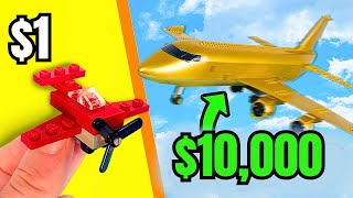 ¡Probé Aviones de Lego de $1 vs $1,000,000!